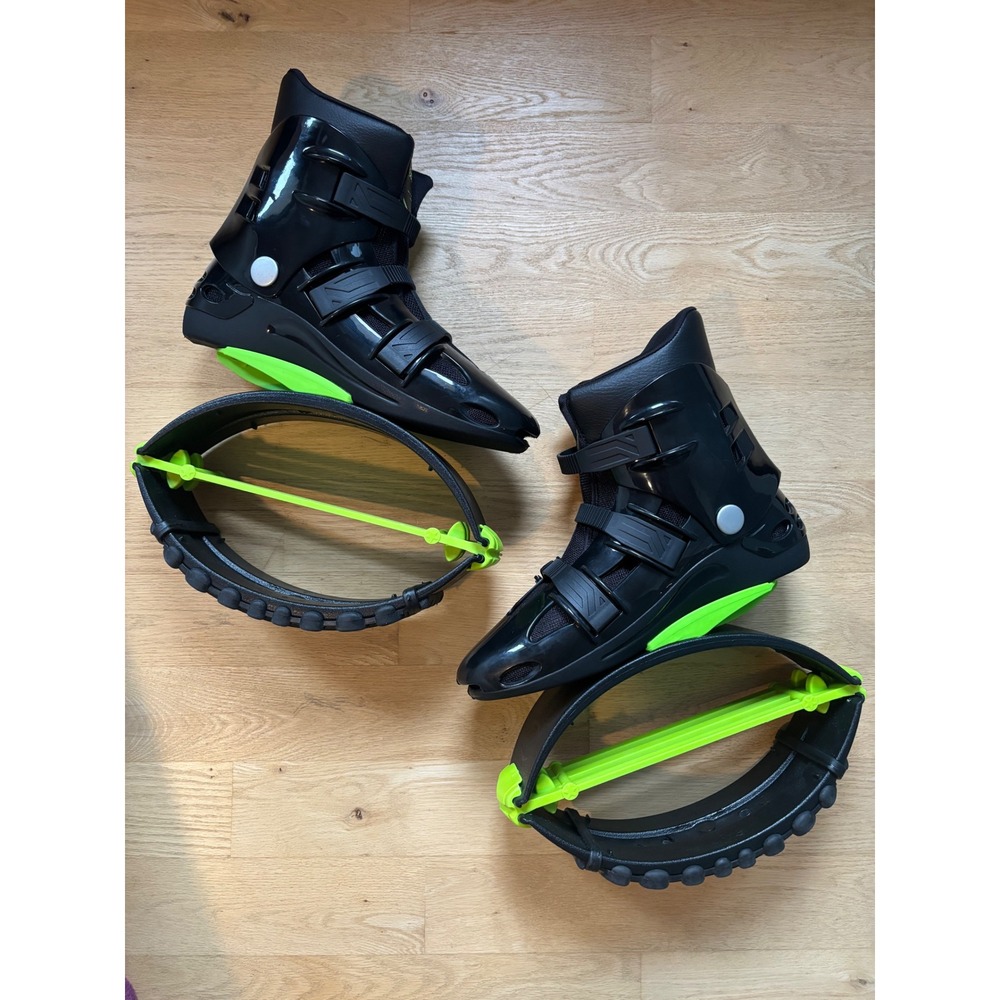 JoyFay Rebound Shoes Black Neon Green Low Impact Bounce Boots Jumping EUR 42/44